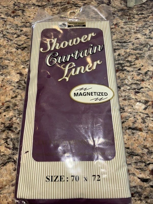 Vinyl Better Home Dk Purple/Eggplant Magnetized Shower Curtain Liner 70 x 72 - Image 1 of 4