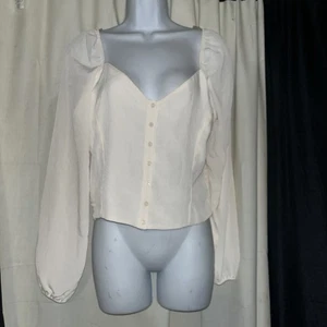 4 Sienna Ivory Button-Down Shirt Size Large - Picture 1 of 2