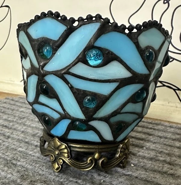 NUEVO Soporte Votivo de Agua de Manantial PartyLite P8361 Tealight Mosaico Vidrieras Foto 1 de 1