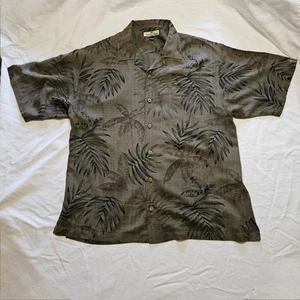 Tommy Bahama 100 % Seide Hemd Herren Größe Large Hawaii Strand Blumenmuster grün - Bild 1 von 17