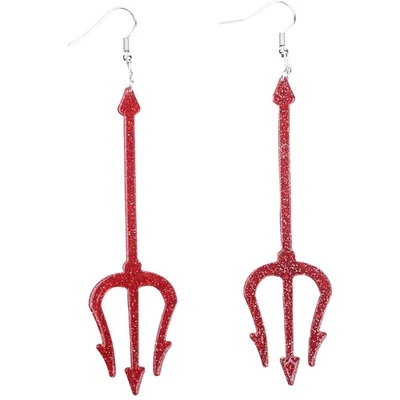 Halloween Earrings Skeleton Skull Dangle BOO Ghost Witch Tassel Terror Knife ... - Image 1 of 4