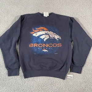 Vintage Denver Broncos Sweatshirt Jungen Jugend Large blau NFL Football - Bild 1 von 12