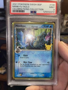 Mimikyu Delta Species Holo SWSH136 Sword & Shield Promo Card PSA 9 - Picture 1 of 1