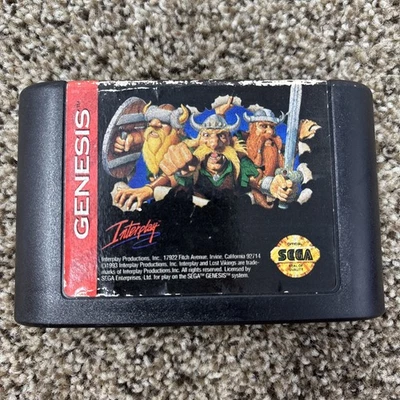 Lost Vikings Game Sega Genesis Authentic (Game Only) - Tested & Works - Image 1 of 3