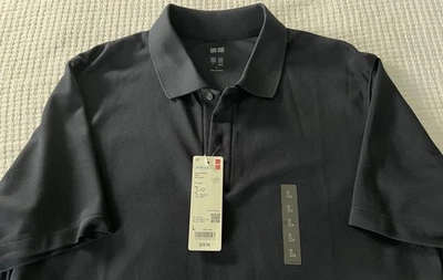 Uniqlo DRY Pique Polo Shirt Navy Men’s Large – New With Tags - Image 1 of 4