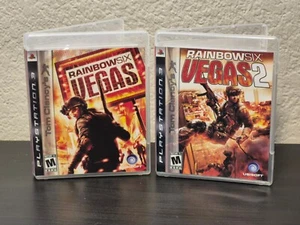 Sony Playstation 3 PS3 Tom Clancy's Rainbow Six Vegas 1 & 2 Complete Games CIB - Picture 1 of 7