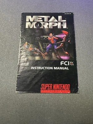 Metal Morph Super Nintendo SNES MANUAL ONLY - Image 1 of 3