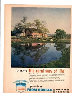 1961 Print Ad Farm Bureau Insurance Companies To Serve the Rural Way of Life! - Picture 1 of 1