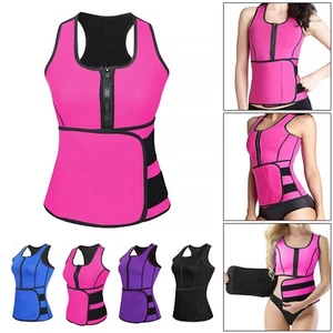 Women Waist Trainer Vest Gym Workout Slimming Sweat Belt Body Shaper Adjustable - Picture 1 of 33