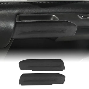 For Ford Mustang 15-25 Alcantara Suede Leather Car Inner Door Handle Trim Cover - Foto 1 di 9