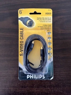 Philips PH61135 Mejor Calidad Chapado en Oro S-Video Cable 6FT S VIDEO Para DVD TV Foto 1 de 2