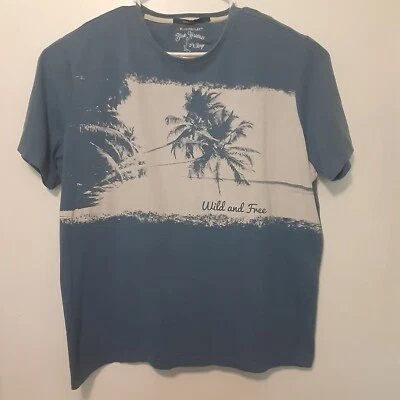 Camiseta Elvis Presley Azul Hawaii Salvaje y Libre Adulto Hombre Talla 2XL Manga Corta  Foto 1 de 4
