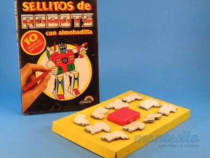 JUEGO DE SELLOS TRANSFORMERS VINTAGE CON ALMOHADILLA DE TINTA * 10 DISEÑOS DE ROBOTS * EN CAJA ARGENTINA - Imagen 1 de 5
