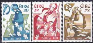 Irland 1991 Yvert 778/80 Weihnachten postfrisch sehr schön - Bild 1 von 1