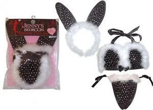 JENNY'S BEDROOM SEXY CONIGLIETTA NERA SET 3 PZ perizzoma, reggiseno, cerchietto - Imagen 1 de 1