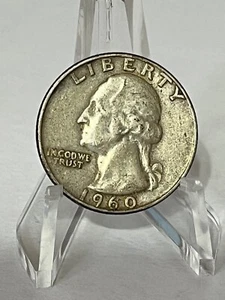1960-D Washington Quarter 90% Silver VG  Nice Circulated Condition # PS-26 - Picture 1 of 2