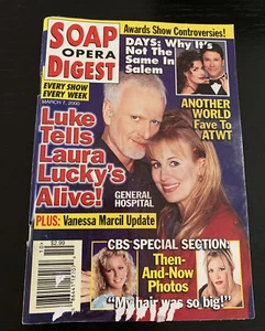 Soap Opera Digest Magazine March 7 2000 Luke Laura General Hospital CBS TV VTG - Picture 1 of 4