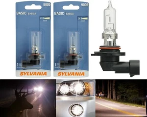 Sylvania Basic 9005 HB3 65W Due Lampadine Testa Luce Alto Fascio Ricambio Per - Picture 1 of 12