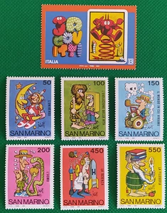 Italia 2023 San Marino 1984 Serie completa 7 francobolli Jacovitti fumetti foto - Picture 1 of 1