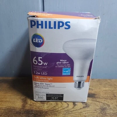 Philips Warm Glow 100W Equivalent Soft White BR30 Medium Dimmable LED Floodlight - Image 1 of 4