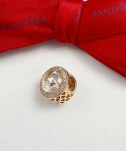Brand new genuine Pandora 14KT Yellow Gold Radiant Hearts Charm #750843CZ $599,, - Picture 1 of 6