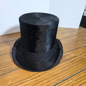 ANTIQUE ANEWALT BROS BROTHERS MEN MAN ALLENTOWN PA VINTAGE TOP HAT SZ 7 Masonic - Picture 1 of 21