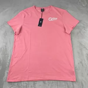 G-Star RAW T Shirt Men 2XL Cactus Pink Graphic Logo Print Short Sleeve NWT - Picture 1 of 14