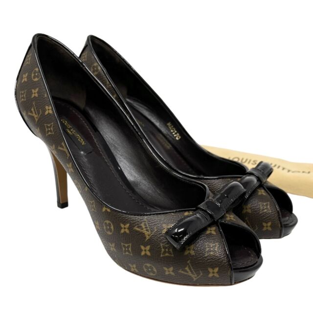 LOUIS VUITTON High Heels LV Love Logo Shoes Peep Toe Pumps