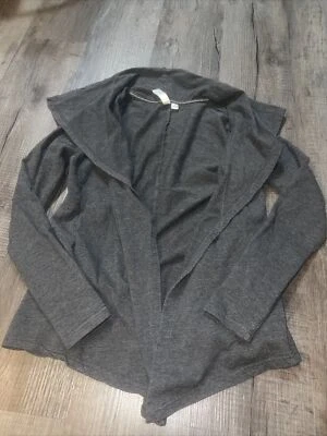 Cárdigan abierto modal gris té verde talla pequeña gris suave ligero para mujer Foto 1 de 4