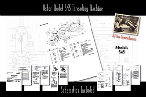 Oster Model 545 Threading Machine Service Manual Parts Lists Schematics - Picture 1 of 3