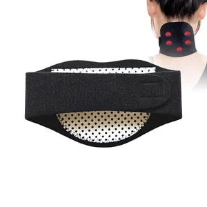 Self Heating Magnetic Neck Support Brace Collar Pain Relief Heat Pad - Picture 1 of 11