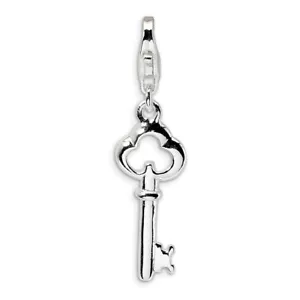 Skelett Schlüssel Charm .925 Sterlingsilber Massiv Clip Auf Amore La Vita - Bild 1 von 3