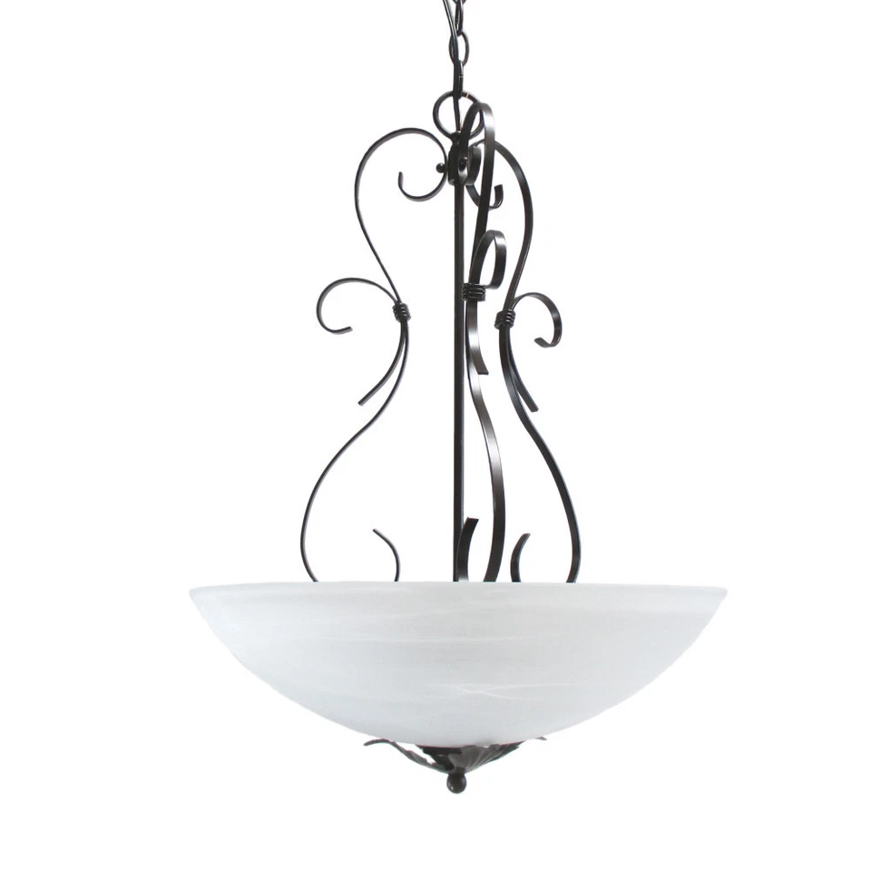 Designers Fountain Oil Rubbed Bronze And Alabaster Glass Pendant Light Orig $183 - Image 1 of 1