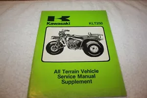 KAWASAKI KLT250 ALL TERRAIN VEHICLE ASSEMBLY & PREPARATION MANUAL - Picture 1 of 5