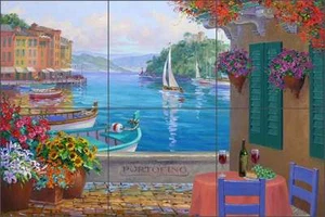 Azulejos de cerámica mural salpicadero Senkarik Portofino paisaje marino mediterráneo MSA144 - Imagen 1 de 5