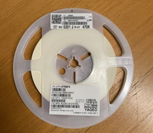 YAGEO RC0201JR-07470KL RESISTOR, THICK FILM, 470KOHM, 500mW, 5%(10000pcs= 1 lot) - Picture 1 of 3