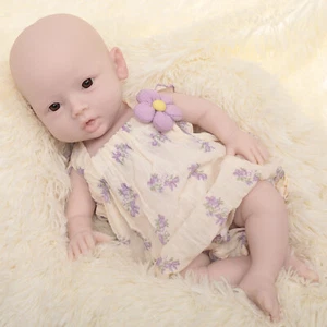 18.5" Reborn Doll Full Body Silicone Reborn Baby Girl Lifelike Newborn Soft Limb - Picture 1 of 8