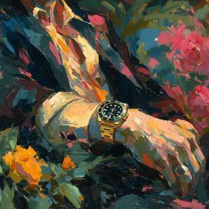 🔥 Rolex Luxury Art 💎 Giclée Print 🎨 30x30" 🕰️ COA 📜 1/25 Signed ✍️ A32 - Picture 1 of 7