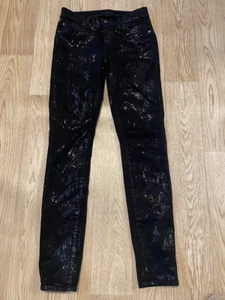 7 For All Mankind Skinny Jeans schwarz Schlangenmuster, Damengröße 26 - Bild 1 von 13