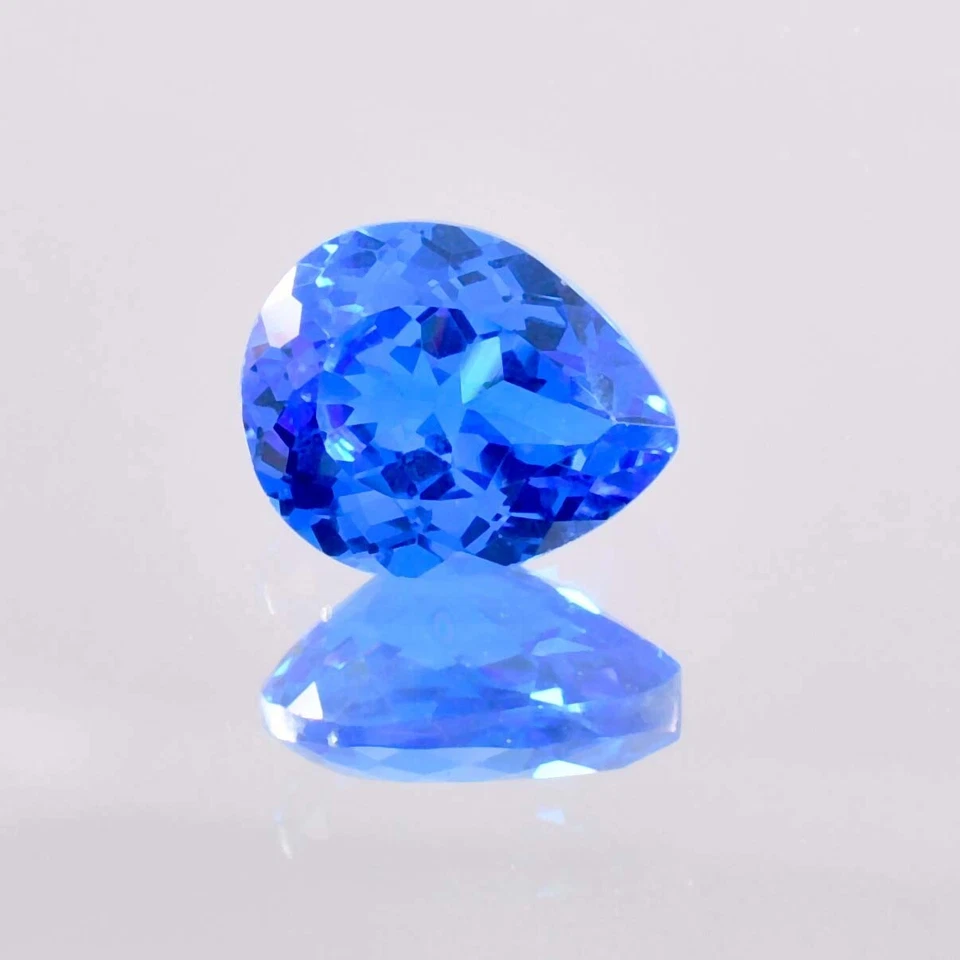 Flawless 16 x 12 mm Natural Blue Tanzanite Loose Gemstone (GIT Certified) - Image 1 of 4