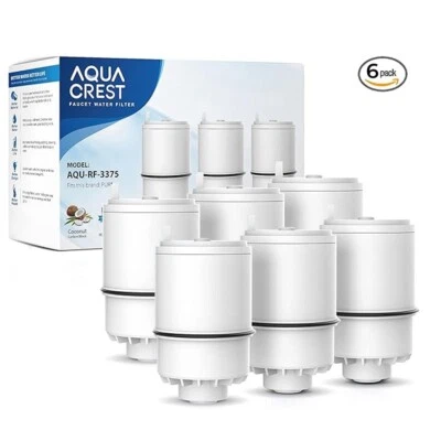 AQUA CREST Faucet Water Filter,replacement for RF-3375(RF33752V2),6 Packs - Image 1 of 4