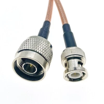 BNC Male to N Male Connector Lot RF Coax Pigtail Jumper 50ohm RG400 Cable Lot - Image 1 of 4