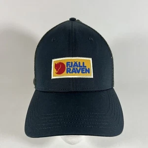Fjall Raven Fox Logo L/XL Cap Hat, Mesh Back Snapback Adjustable, Navy Blue - Picture 1 of 11