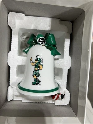 DANBURY MINT 2005 MICHIGAN STATE SPARTANS (CHRISTMAS BELL) ORNAMENT MIB WITH TAG - Image 1 of 2