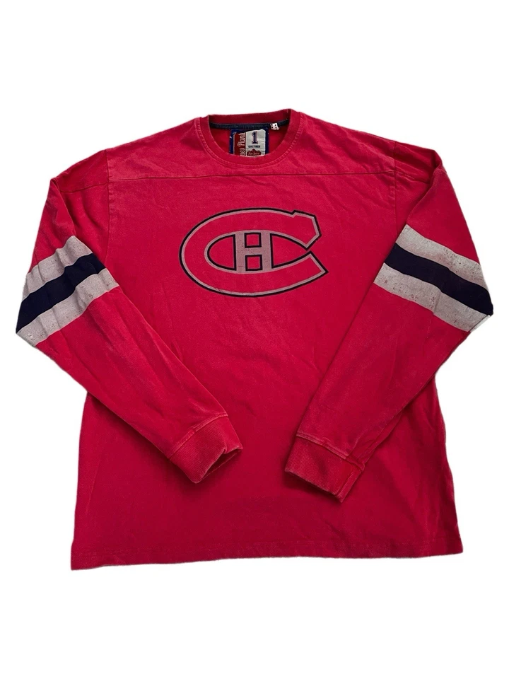 Jacques Plante Jersey Sweater Montreal Canadiens Hockey Red Jacket Clothing XL - Image 1 of 4
