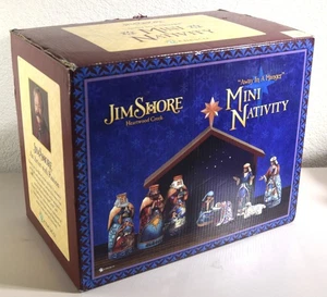 ENESCO Jim Shore Heartwood Creek 9-Piece Mini Nativity Set - Away In A Manger - Picture 1 of 12