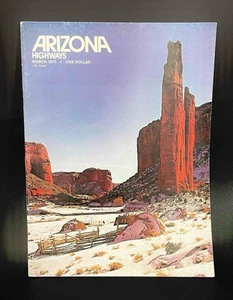 Vintage ARIZONA HIGHWAYS MAGAZINE March 1977 Desert Canyon Where it all Began - Picture 1 of 3