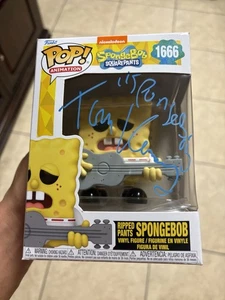 Tom Kenny Signed Ripped Pants SpongeBob Squarepants Funko pop Autograph Damaged - Picture 1 of 3