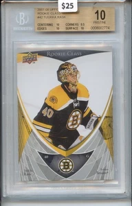 2007-08 UD Rookie Class Tuukka Rask #42 BGS 10 Bruins RC - PLEASE READ NOTE - Picture 1 of 2