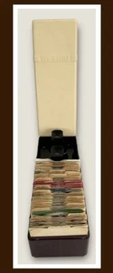 Visore vintage in bachelite anni 50 Sawyers View Master in custodia e 65+ bobine/dischi - Foto 1 di 15